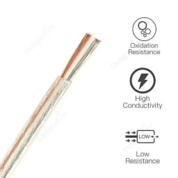 2pin 12V LED Cable 10m 28 26 24 22 20 18 AWG PVC Tinned Copper Electrical Wires For LED Strip Light Extension Speaker Audio