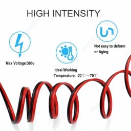 2pin 12V LED Cable 10m 28 26 24 22 20 18 AWG PVC Tinned Copper Electrical Wires For LED Strip Light Extension Speaker Audio