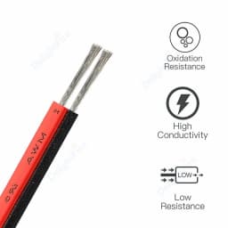 2pin 12V LED Cable 10m 28 26 24 22 20 18 AWG PVC Tinned Copper Electrical Wires For LED Strip Light Extension Speaker Audio