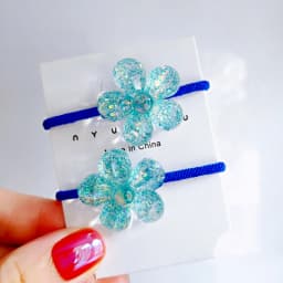 2PCS Cute Cartoon Shiny Transparent Bear Kids Elastic Hair Bands Children Hair Ties Girls Hair Accessories Baby Headdress