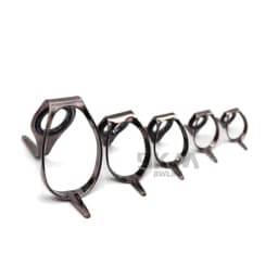 6Pcs Fishing Rod Guides Stainless Steel Boat Trolling Jigging Heavy Duty Saltwater Fishing Rod Tip Repair Building 26mm~69.5mm