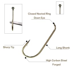WIFREO 50/100pcs Long Shank Fly Fishing Hooks Dry&Wet&Nymph&Shrimp Caddis Pupa Streamer Fly Hook Fly Tying Fishhook