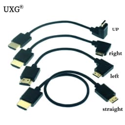 Super Soft 15CM OD 3.0mm Micro HDMI-Compatible Mini HDTV-2.0 Male Cable 2K 4K HD @60Hz Light-weight Portable Short Thin Cable