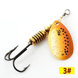 FTK 3.9g 4.6g 7.4g 10.8g 15g Spinner Bait With Feather Treble Hooks Hard Spoon Bass Lures Metal Fishing Lure  For Fishing