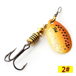 FTK 3.9g 4.6g 7.4g 10.8g 15g Spinner Bait With Feather Treble Hooks Hard Spoon Bass Lures Metal Fishing Lure  For Fishing
