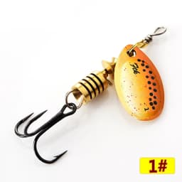 FTK 3.9g 4.6g 7.4g 10.8g 15g Spinner Bait With Feather Treble Hooks Hard Spoon Bass Lures Metal Fishing Lure  For Fishing