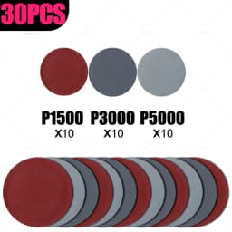 3/4/5 Inch 15-60PCS Round Sand Paper For Sanding Disc Grinder Car Polishing Sander Sandpaper Grit 800 1200 1500 2000 3000 5000