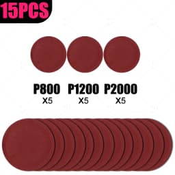 3/4/5 Inch 15-60PCS Round Sand Paper For Sanding Disc Grinder Car Polishing Sander Sandpaper Grit 800 1200 1500 2000 3000 5000