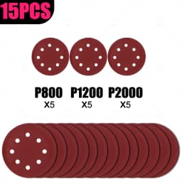 3/4/5 Inch 15-60PCS Round Sand Paper For Sanding Disc Grinder Car Polishing Sander Sandpaper Grit 800 1200 1500 2000 3000 5000
