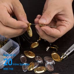 140pcs Fishing Lures Making Kit Metal Spinnerbait Blades DIY Spinners Spoon Wobblers Copper Blade Walleye Rig Bass Trout