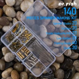 140pcs Fishing Lures Making Kit Metal Spinnerbait Blades DIY Spinners Spoon Wobblers Copper Blade Walleye Rig Bass Trout