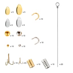 140pcs Fishing Lures Making Kit Metal Spinnerbait Blades DIY Spinners Spoon Wobblers Copper Blade Walleye Rig Bass Trout