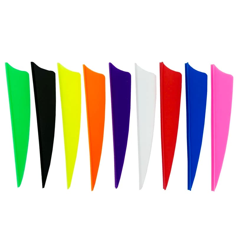 50pcs 3inch Archery Feathers 8 Color Shield and Drop Shape Cut Fletching Rubber Vane Arrow Hunting Shooting Accessories