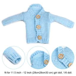 Mini Knitted Sweater for 1/6 Dolls Autumn Winter New Tops Fashion Casual Doll Sweater DIY Handmade Clothes Dressing Accessories