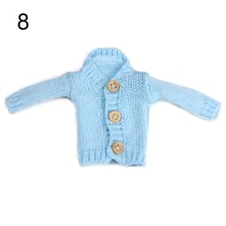 Mini Knitted Sweater for 1/6 Dolls Autumn Winter New Tops Fashion Casual Doll Sweater DIY Handmade Clothes Dressing Accessories