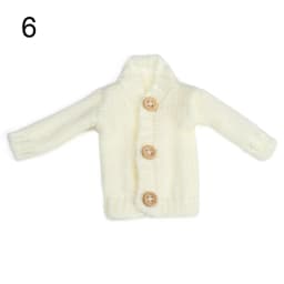 Mini Knitted Sweater for 1/6 Dolls Autumn Winter New Tops Fashion Casual Doll Sweater DIY Handmade Clothes Dressing Accessories