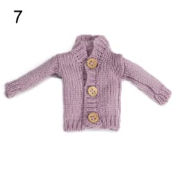 Mini Knitted Sweater for 1/6 Dolls Autumn Winter New Tops Fashion Casual Doll Sweater DIY Handmade Clothes Dressing Accessories