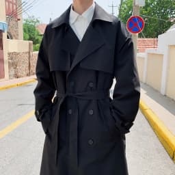 Men's Korean Style Spring Trench Coat Streetwear Windbreaker Solid Business Casual Loose Long Overcoat Male Spring Fashion