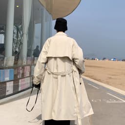 Men's Korean Style Spring Trench Coat Streetwear Windbreaker Solid Business Casual Loose Long Overcoat Male Spring Fashion