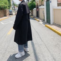 Men's Korean Style Spring Trench Coat Streetwear Windbreaker Solid Business Casual Loose Long Overcoat Male Spring Fashion