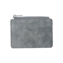 Men's Slim Short Card Wallet Matte Leather Retro Multi-card Frosted Fabric Card Holder Money Minimalist Transparent Coins Purse