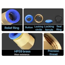 Pneumatic Air Connector Fitting PC/PCF/SL/PB/PX/PL 10mm 12mm 14mm 16 Thread M5 3/4"  1 2 way Hose Fittings Pipe Quick Connectors
