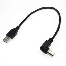 USB 2.0 A to B Type Male to Male 90 Degree UP, Down, Left and Right Corner Cable For Canon Epson HP ZJiang Label Printer DAC