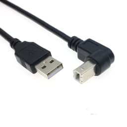 USB 2.0 A to B Type Male to Male 90 Degree UP, Down, Left and Right Corner Cable For Canon Epson HP ZJiang Label Printer DAC