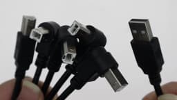 USB 2.0 A to B Type Male to Male 90 Degree UP, Down, Left and Right Corner Cable For Canon Epson HP ZJiang Label Printer DAC