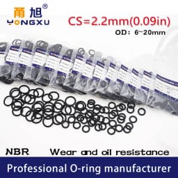 CS 2.2/2.5/3mm O-ring Thickness Cross Section NBR Nitrile Rubber Sealing Gasket Rubber Washer Ring Wholesale In Specifications