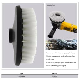 6 Inch Electric Hollow Scrubber Cleaning Brush For Carpet Glass Car Tires Shower Tile Bathroom and Kitchen Surface with Adapter
