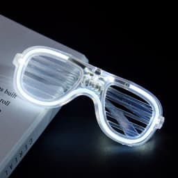 Christmas LED Blinds Glasses Party Luminous Light Up Rave Costume Decor