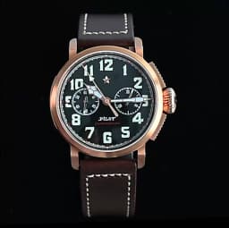 42mm Bronze Mens Watch Mechanical Hand Wind Wristwatch Original ST1901 Movement CuSn8 Case Sapphire BGW9 Luminous Leather Strap