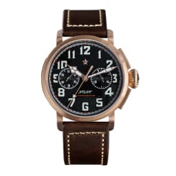 42mm Bronze Mens Watch Mechanical Hand Wind Wristwatch Original ST1901 Movement CuSn8 Case Sapphire BGW9 Luminous Leather Strap