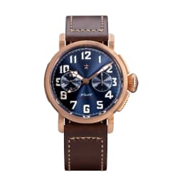 42mm Bronze Mens Watch Mechanical Hand Wind Wristwatch Original ST1901 Movement CuSn8 Case Sapphire BGW9 Luminous Leather Strap