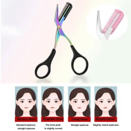 Eyebrow Trimmer Scissor with Comb Facial Eyelash Hair Removal Grooming Shaping Eyebrow Shaver Cosmetic Makeup Accessories Eyebr