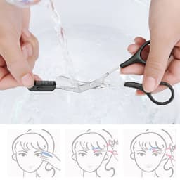 Eyebrow Trimmer Scissor with Comb Facial Eyelash Hair Removal Grooming Shaping Eyebrow Shaver Cosmetic Makeup Accessories Eyebr