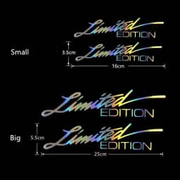 2Pcs Limited Edition Stickers Car Motorcycle Refit Reflective Decals for YAMAHA Honda Suzuki BMW Lada Toyota Chevrolet Hyundai