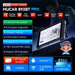 MUCAR 892BT Pro AI OBD2 Scanner Topology Map All System Diagnosis 35 Reset ECU Coding, J2534 /CAN FD/DoIP Lifetime Free Update