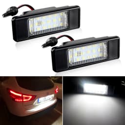 2Pcs Error Free Xenon White LED License Plate light For Infiniti Q50 Nissan Primera P12 NV200 Pathfinder R51 Versa Qashqai J10