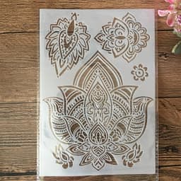 A5 21cm Hexagon Numbers Layering Stencils Painting Scrapbook Coloring Embossing Album Decorative Template