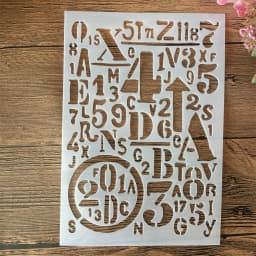 A5 21cm Hexagon Numbers Layering Stencils Painting Scrapbook Coloring Embossing Album Decorative Template