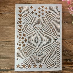 A5 21cm Hexagon Numbers Layering Stencils Painting Scrapbook Coloring Embossing Album Decorative Template