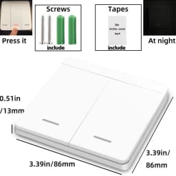 433 MHz Wireless Wall Switch Remote Control,86 Push Button Wall Panel,EV1527 Learning Code,for Smart Home Rf Light Controler ASK