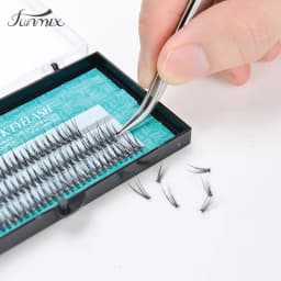 1pc FUNMIX Natural Fishtail Type Dovetail Fly Eyelash Soft Mink Eyelash For Fake Eyelashes Extension Makeup Tool