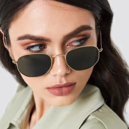 Brand Square Sunglasses Woman Vintage Small Frame Metal Sun Glasses Female Fashion Designer Classic Polygon Retro Gafas De Sol