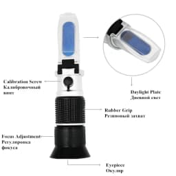 ATC Handheld Refractometer 0‑90% Brix Optical Sugar Detector Fruit Sauce Concentration Measuring Tool With Box