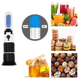 ATC Handheld Refractometer 0‑90% Brix Optical Sugar Detector Fruit Sauce Concentration Measuring Tool With Box