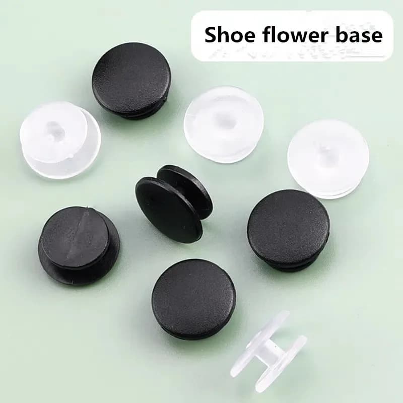50Pcs Round Buckle Plastic Button Set For Hole Shoes, Garden Shoe Charms, Universal Fit Diy Fastener Accessories