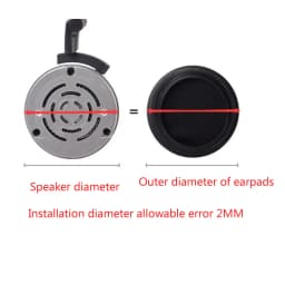 Replacement Ear Pads Round Ear Pads Repair Parts 50mm 60mm 65mm 70mm 75mm 80mm 85mm 90mm 95mm 100mm 110mm Headphone Sleeve